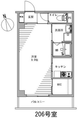 パークハイム206 間取図